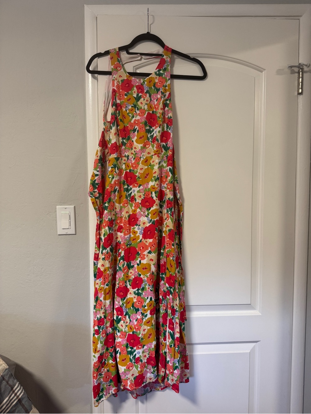 Floral Sleeveless Midi Dress - Bright Multi